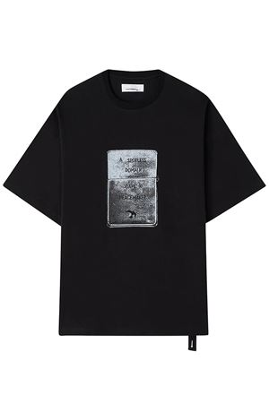 T-shirt in cotone nero OAMC PEACEMAKER | PCM1OT02RJE002099